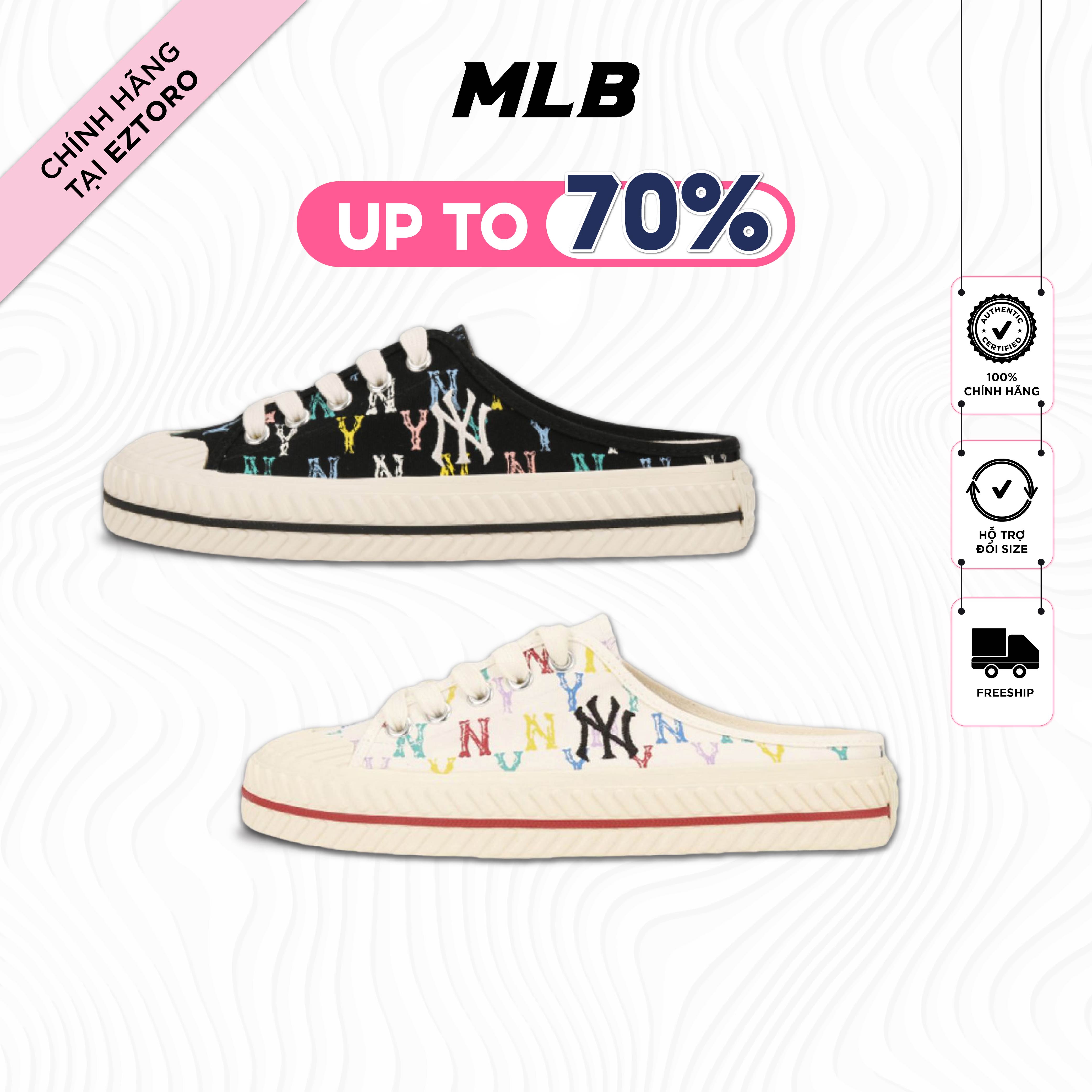 [Full màu 100% Authentic Korea] Giày Mule MLB Monogram - Giày đạp cót cho nam, nữ