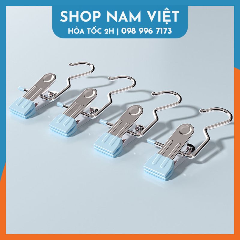 Móc Kẹp Inox Phơi Đồ Số 3 Đầu Bọc Nhựa