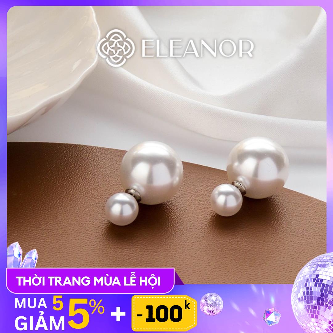 Bông tai nữ chuôi bạc 925 Eleanor Accessories khuyên tai ngọc trai nhân tạo phụ kiện trang sức 3660