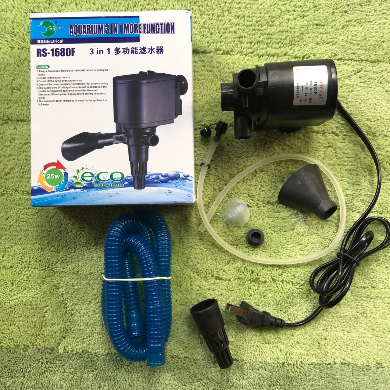 [Hoàn Tiền 10%][HCM]Máy Bơm  Nước Risheng RS 1680F (25W 1750l/h) Dành Cho Hồ Cảnh