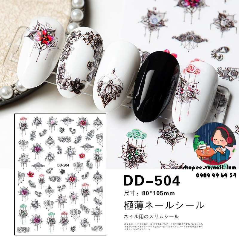 [HCM][Video Thực Tế] Nail Sticker Dán Móng Tay - Bộ Sưu Tập Cánh Hoa
