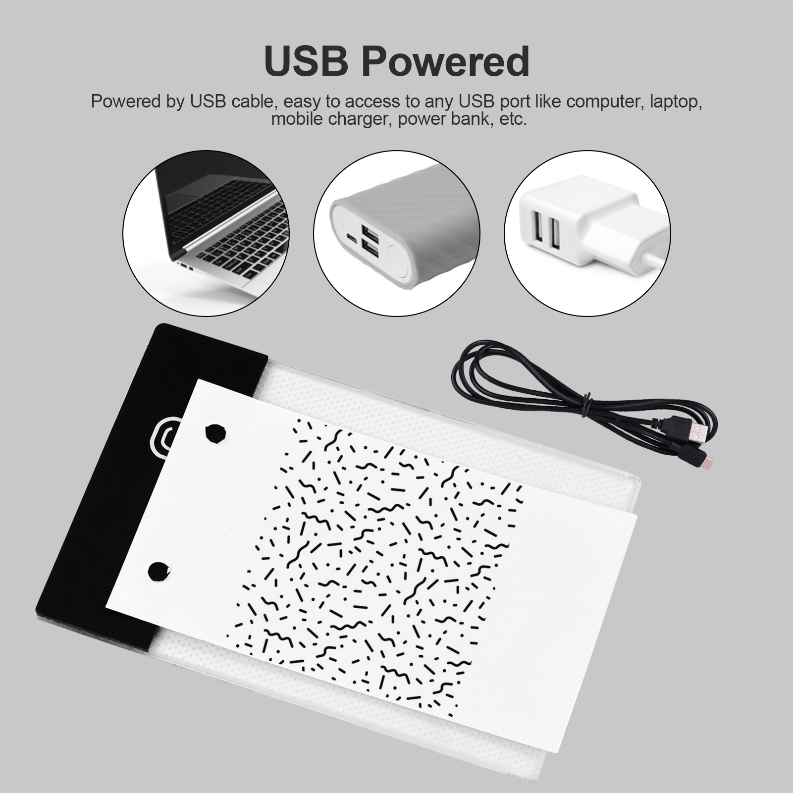 Flip Book Kit with Light Pad LED Light Box Tablet 300 Sheets Drawing Paper Flipbook with Binding Screws for Drawing Tracing Animation Sketching Cartoon Creation