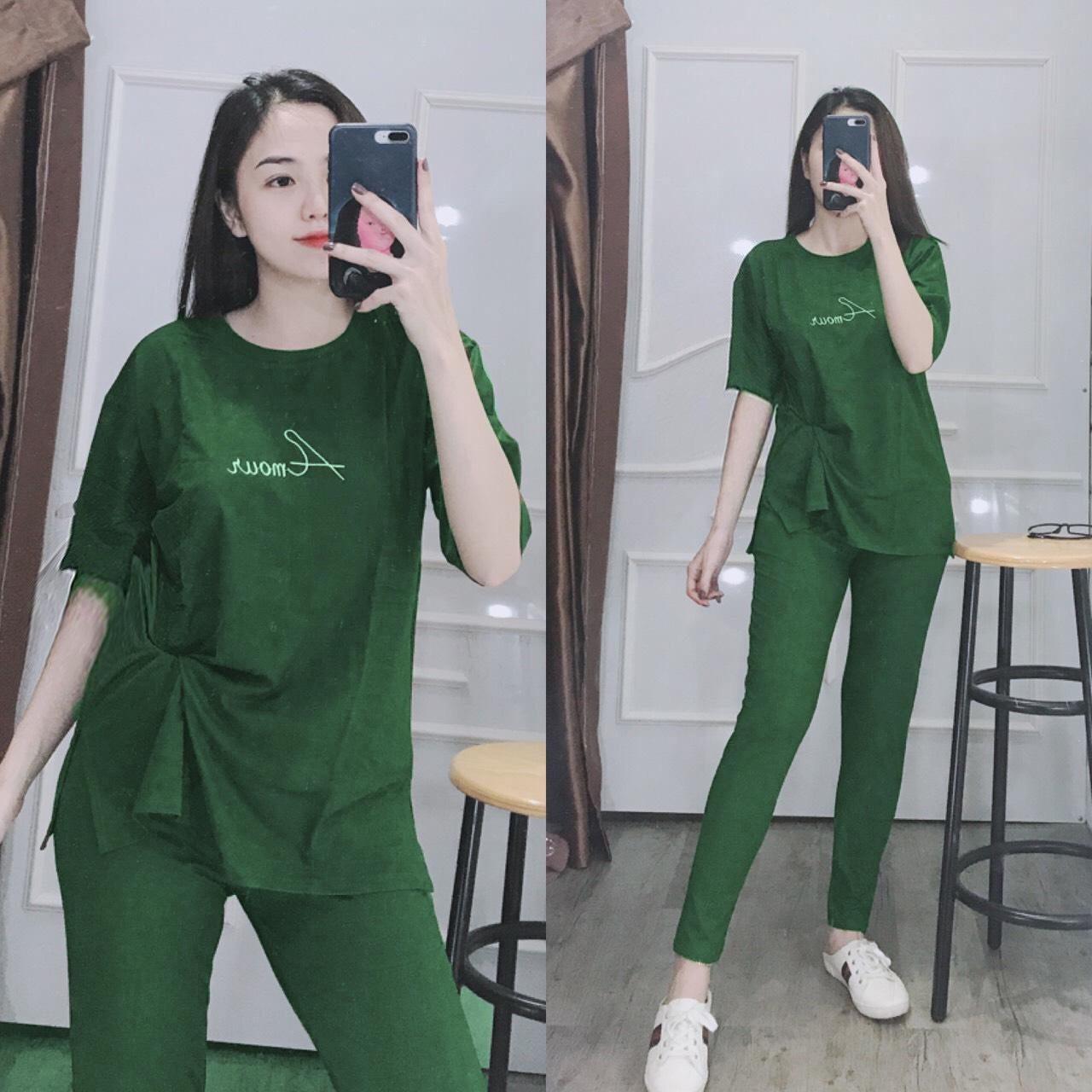 Set bộ đồ mặc nhà họa tiết cực đẹp