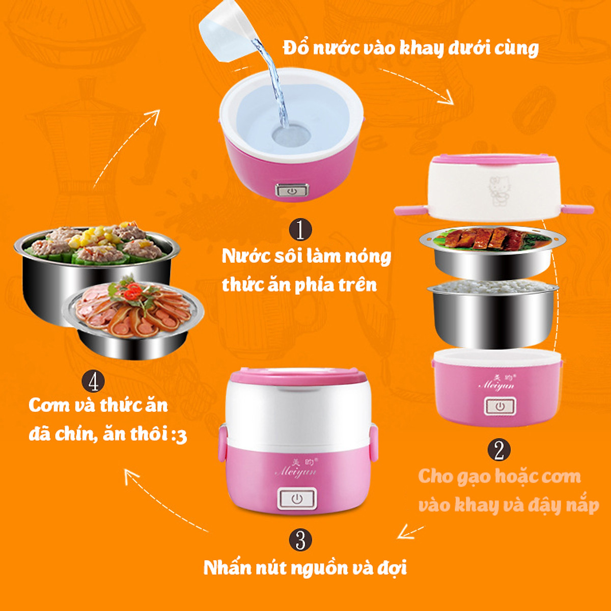 Nồi cơm điện - Nồi cơm 3 tầng