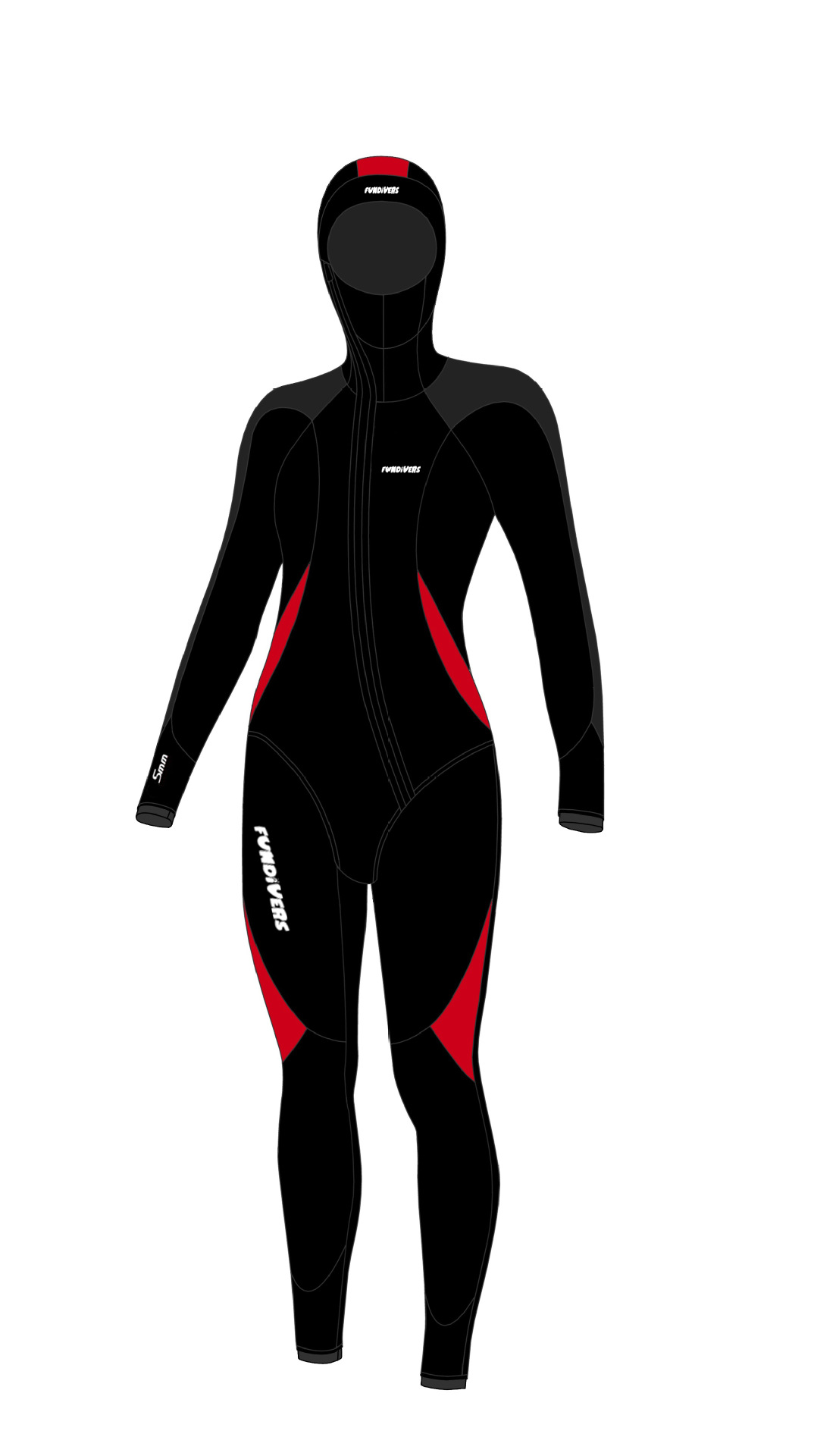 Quần áo lặn liền bộ liền mũ dày 5mm lớp nhung dày giữ ấm tuyệt đối Dive