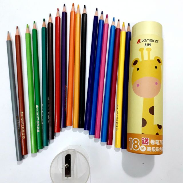 bút chì 18 màu 1 ống