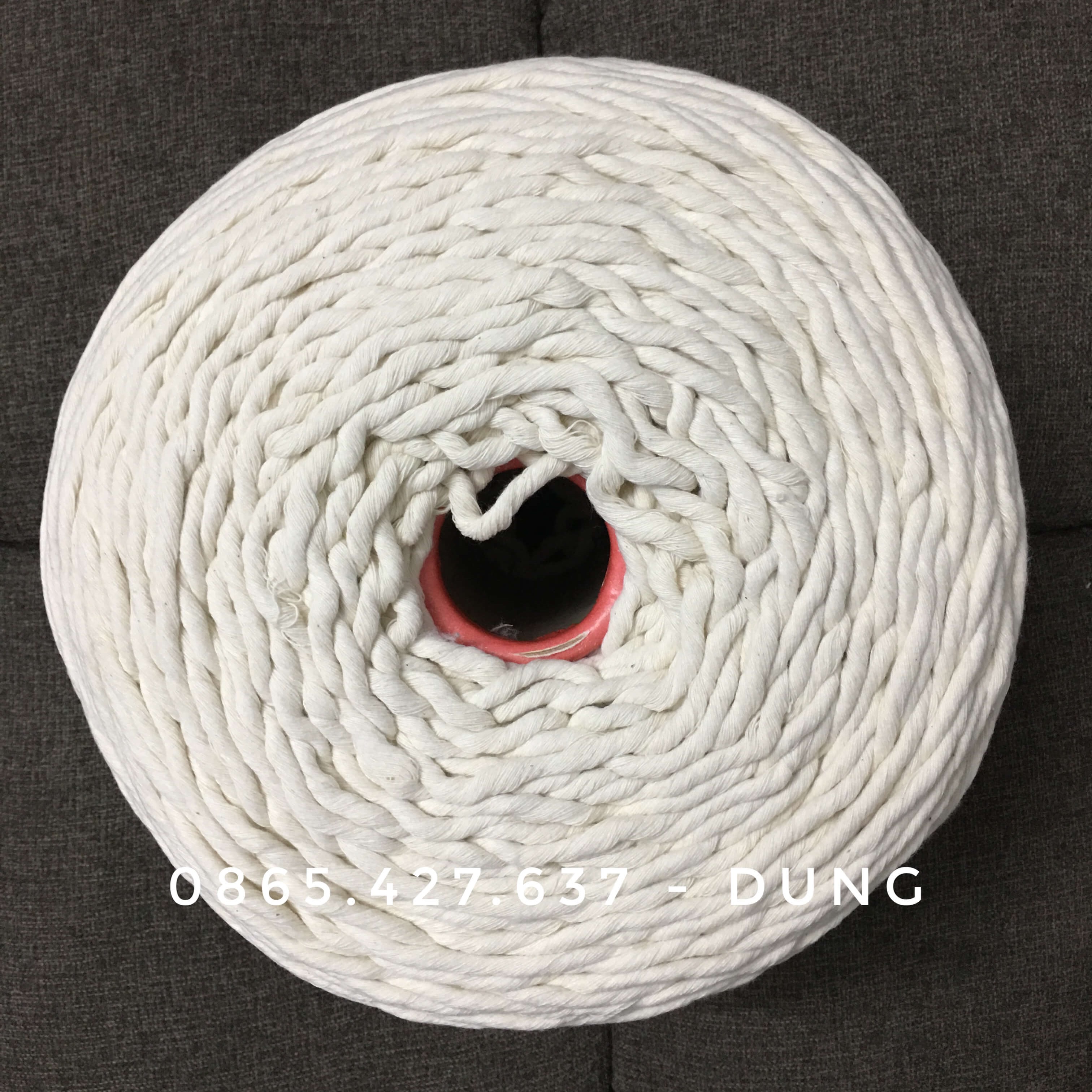 0.5kg dây macrame 1 xoắn 3mm 5mm cotton 100% - Macrame Colour Viet Nam