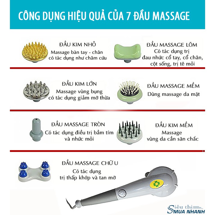 Máy Massage Cầm Tay 7 Đầu KING MASSAGER