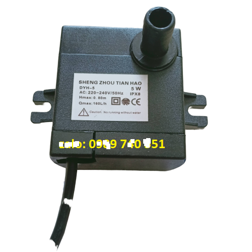 Bơm nước quạt điều hòa 4W 220V Hmax 0.65m 130L/h