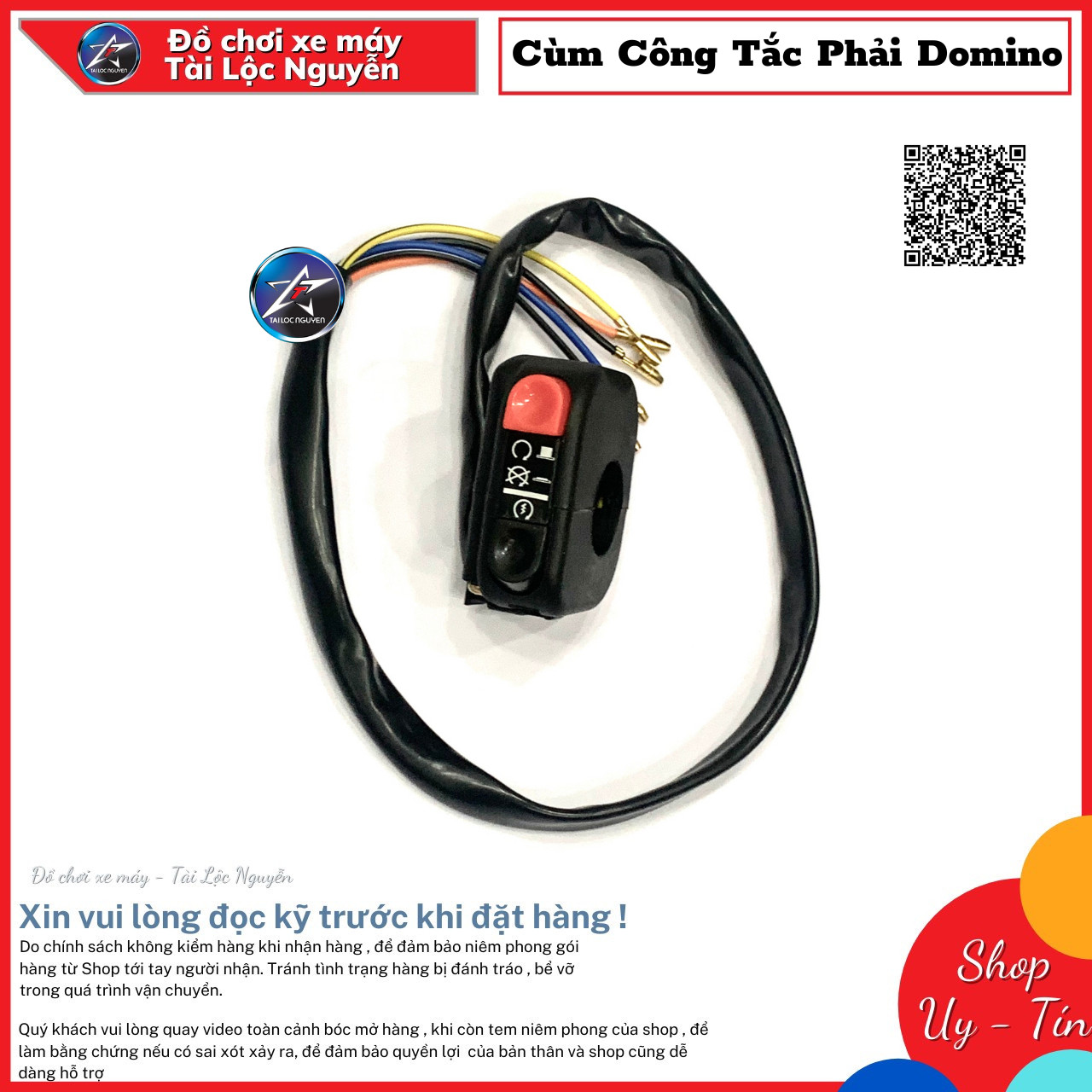 Cùm công tắc domino phải cho xe máy