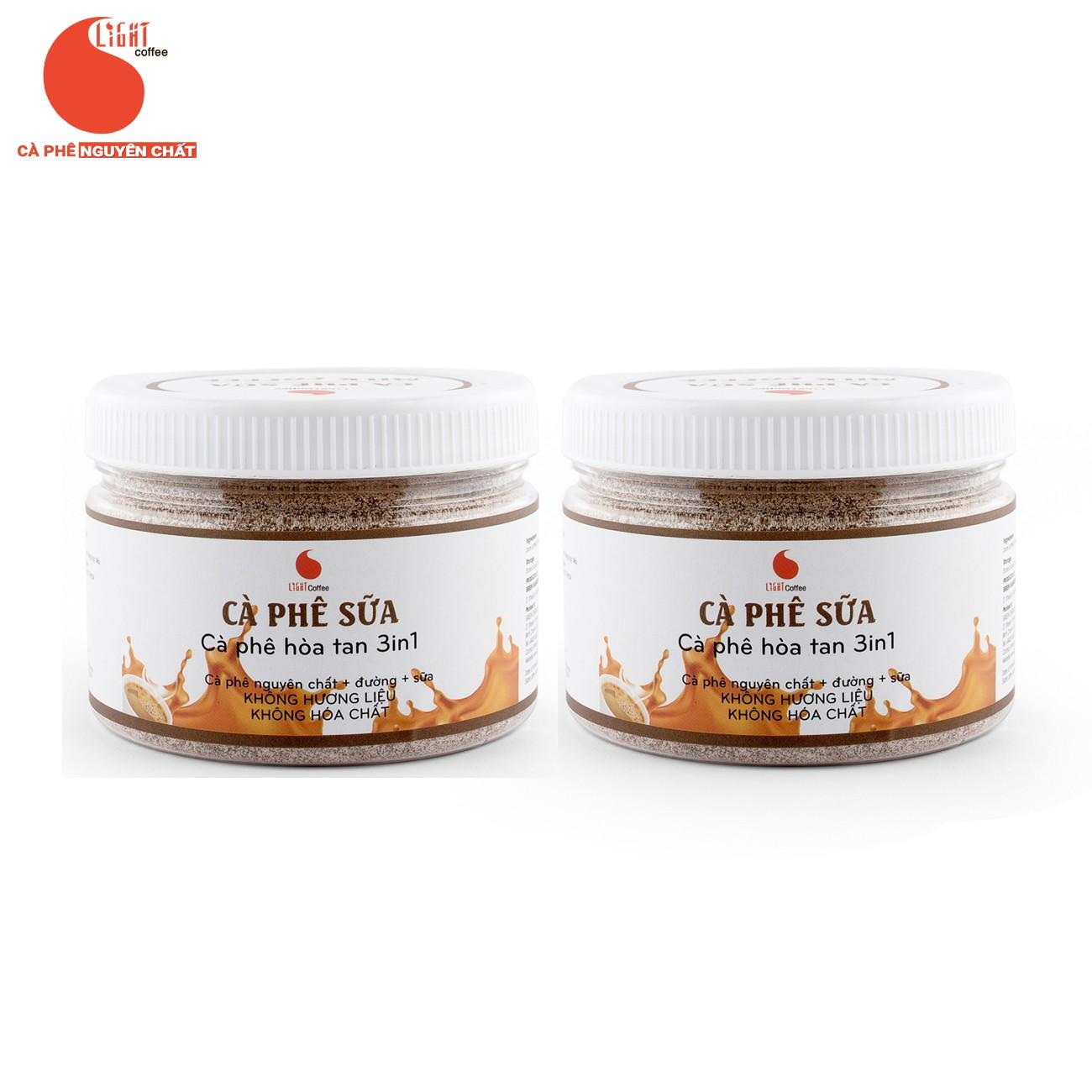 Combo 2 hũ cà phê sữa 3in1 Light coffee - 230gr/hũ
