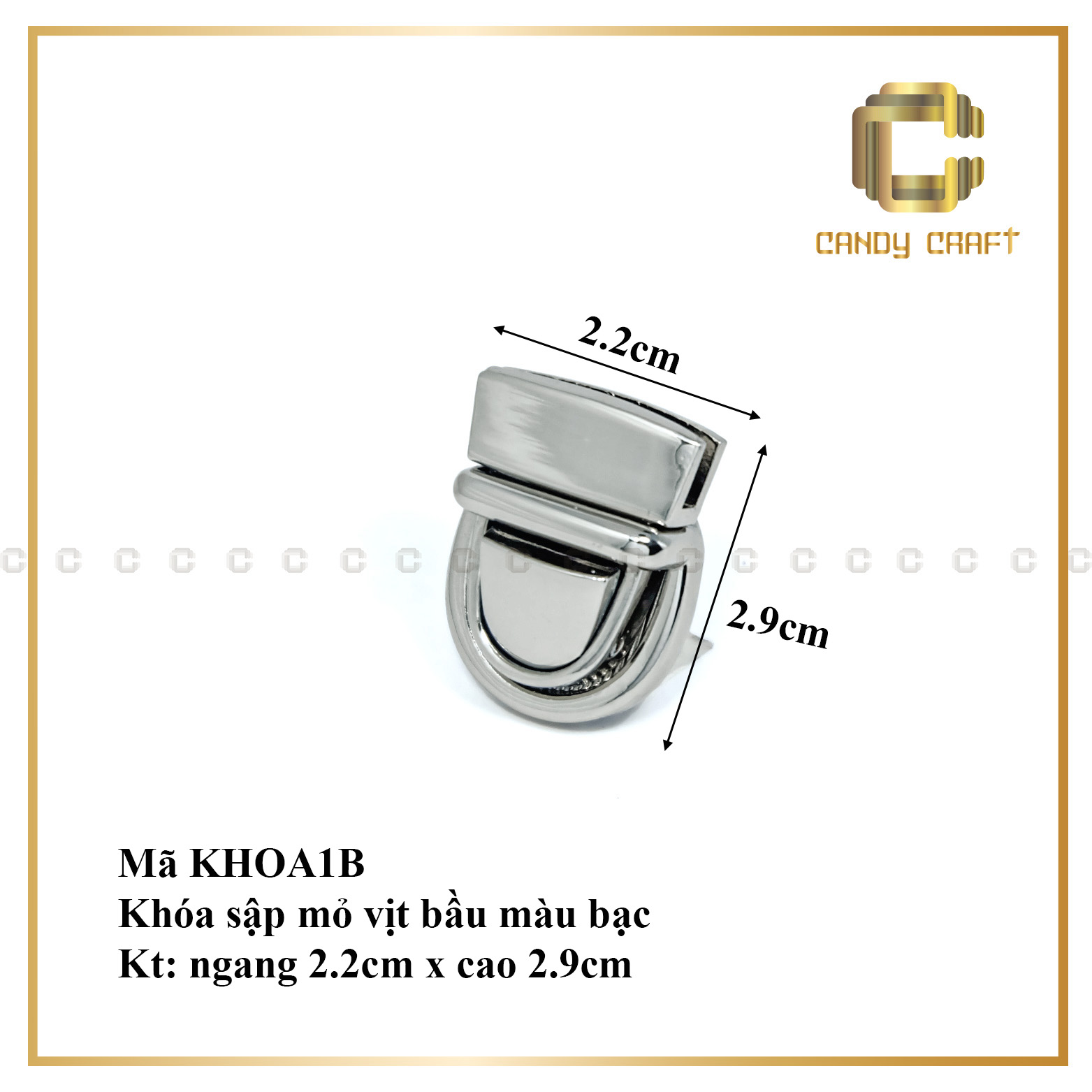 Khóa sập mỏ vịt - phụ kiện làm túi xách