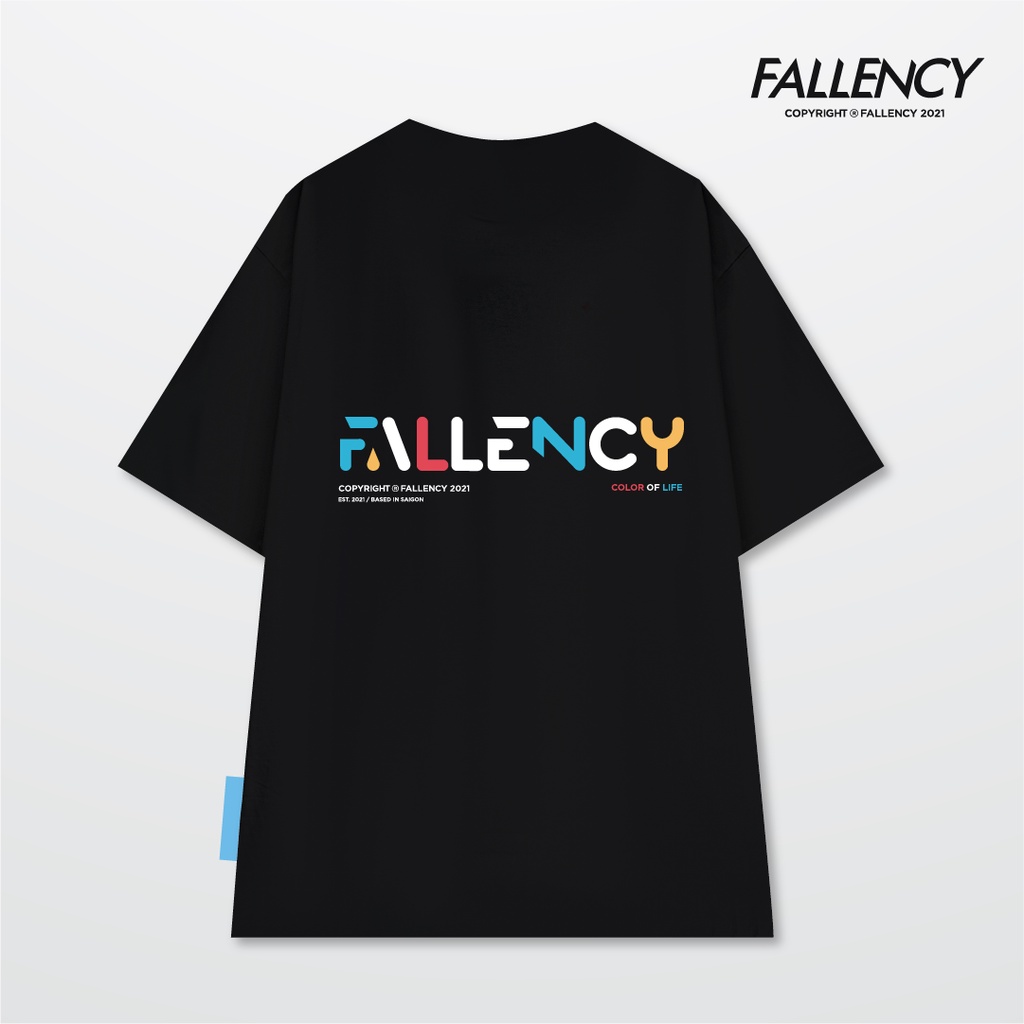 Áo thun Fallency Colorful Đen - FLC105