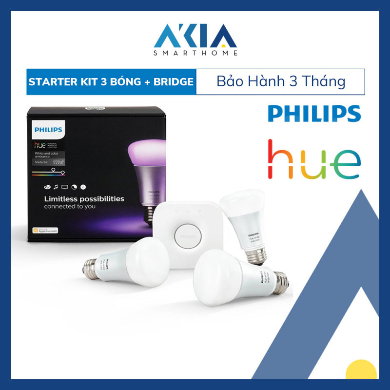 Đèn Thông Minh Philips Hue White And Color Ambiance Starter Kit - Hàng Nhập Khẩu