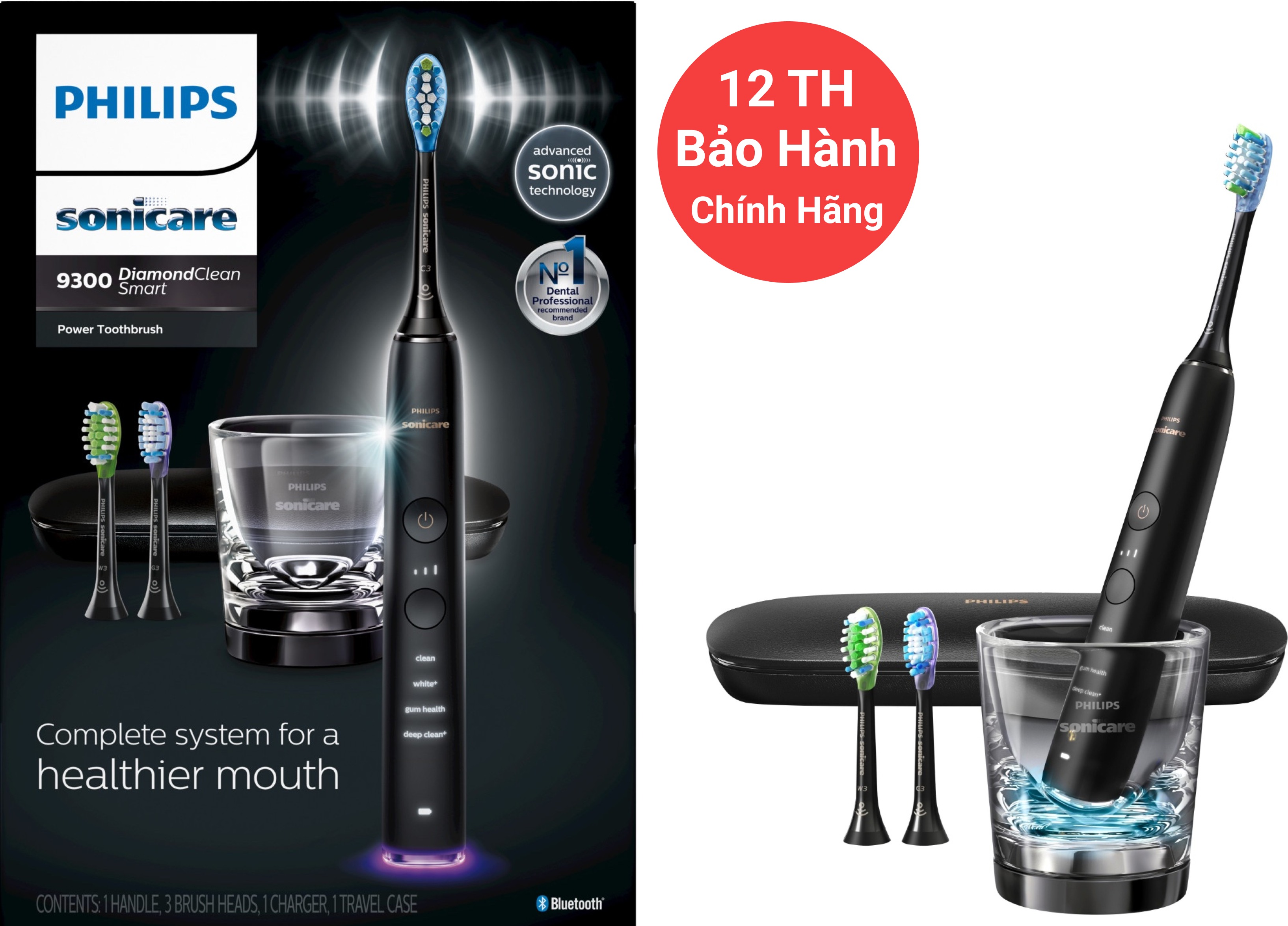 [HCM]Bàn Chải Điện Philips Sonicare 9300 - Black