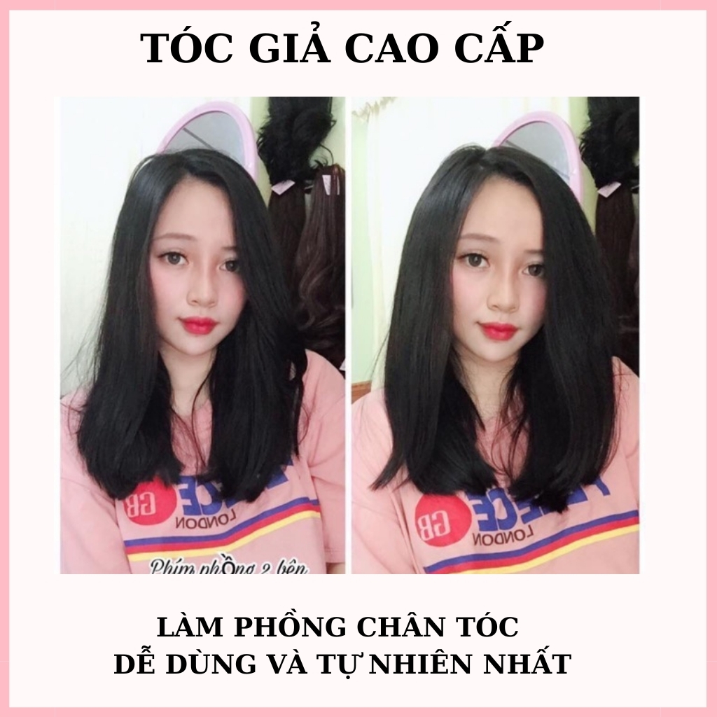 Tóc Giả Nữ Kẹp Phím Phồng Tóc 2 Bên - Giá 1 Cặp
