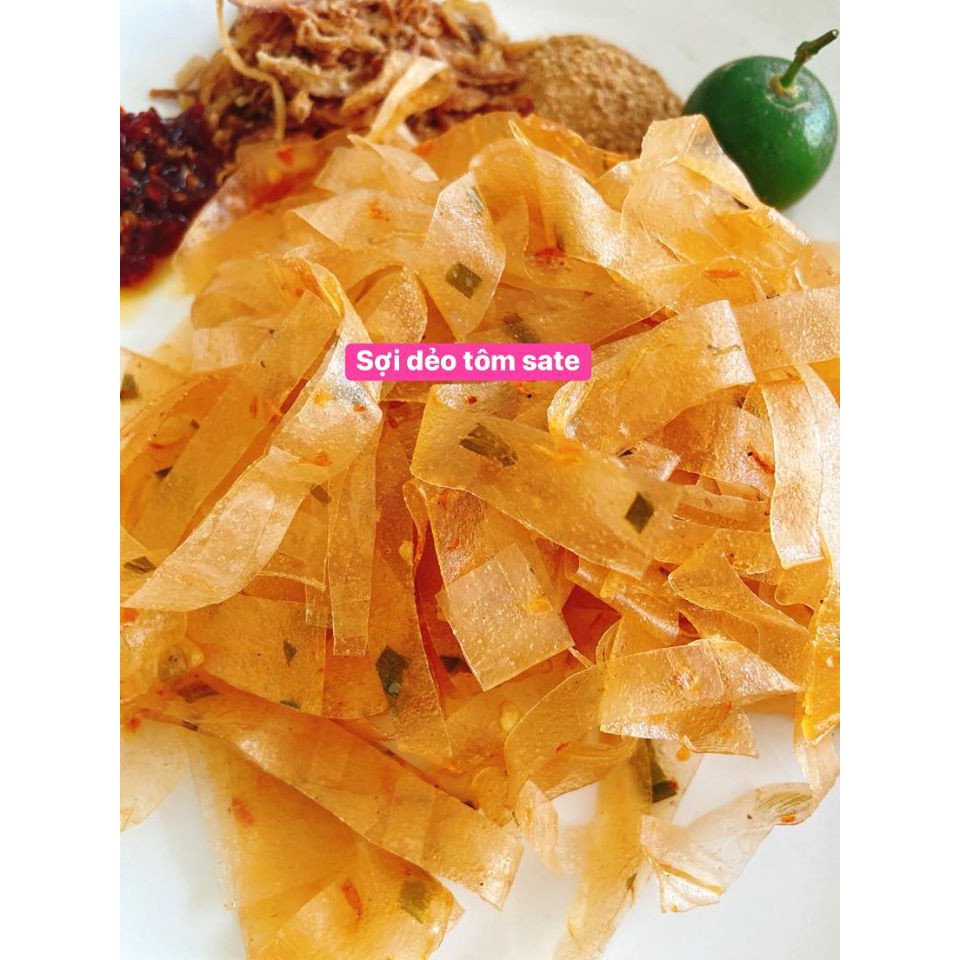 1 BỊCH BÁNH TRÁNG SỢI DẺO TÔM SATE SIÊU NGON( BỊCH 2 CÁI DẺO TÔM )