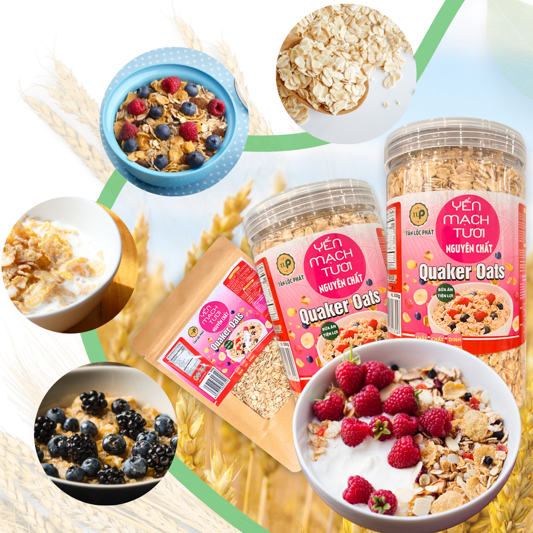 Yến Mạch Cán Vỡ Tân Lộc Phát Bịch 500g