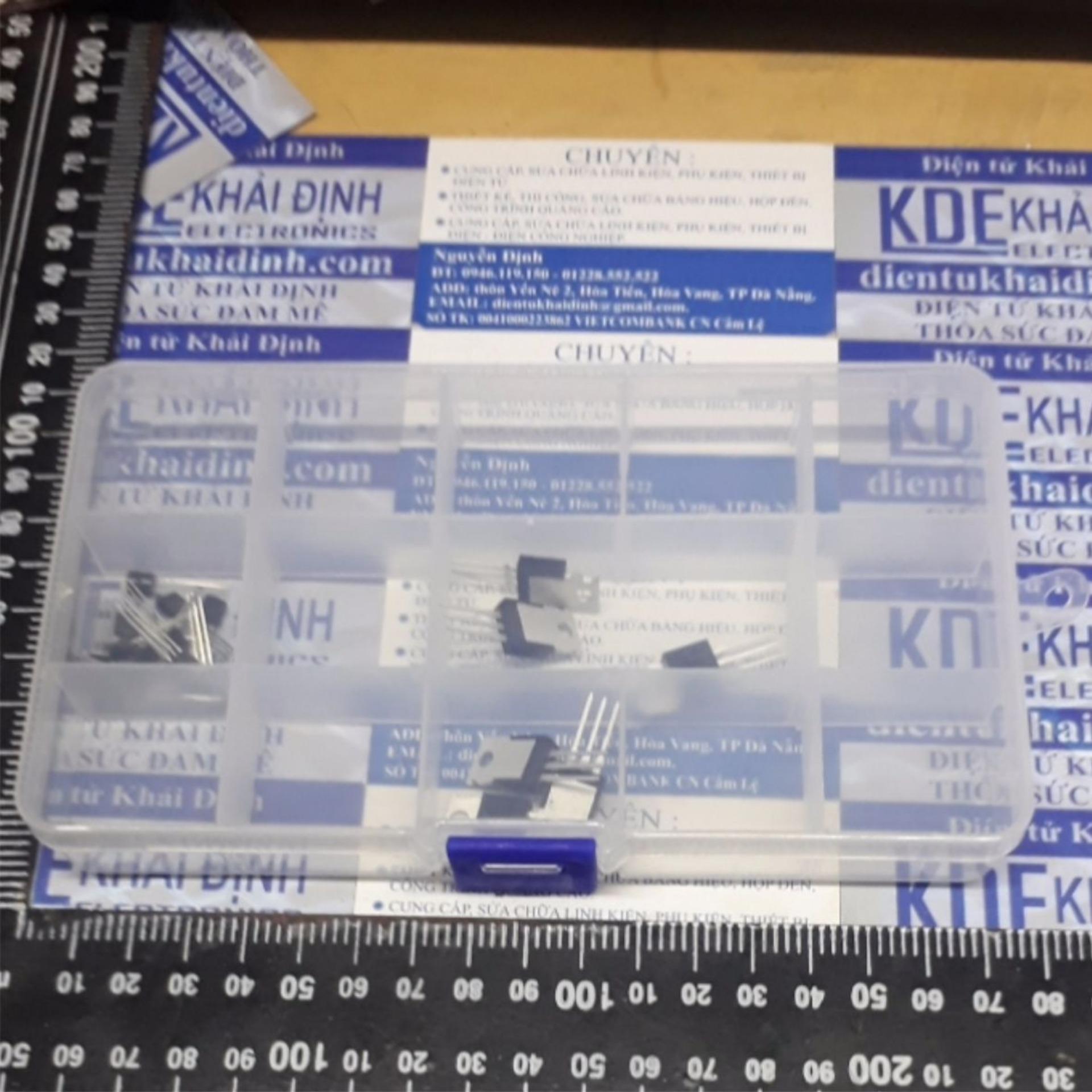 2 cái hộp nhựa đựng linh kiện, ốc vít…15 ô, có thể thay đổi, 22x97x172mm kde4707