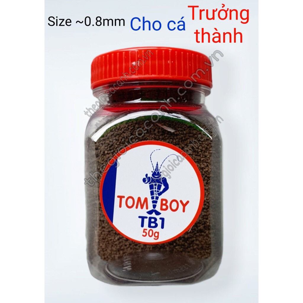 [THỨC ĂN CÁ CẢNH] 50gram thức ăn cá cảnh tomboy tb1-2-3