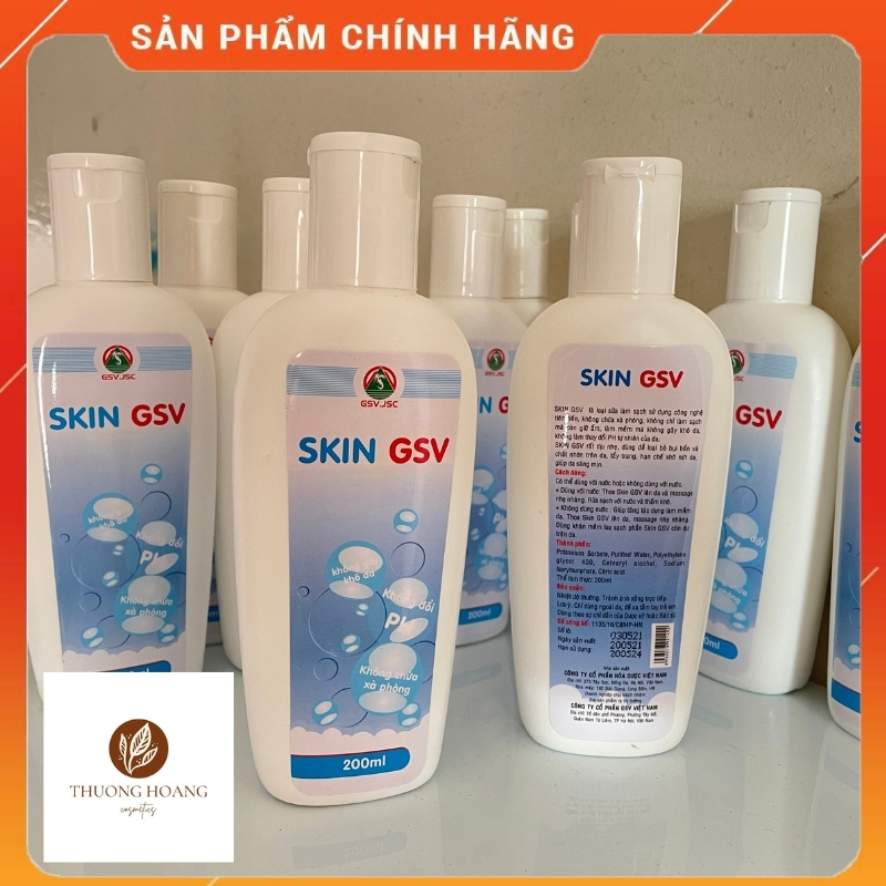 [CHÍNH HÃNG]Sữa rửa mặt, sữa tắm Skin GSV 200ml