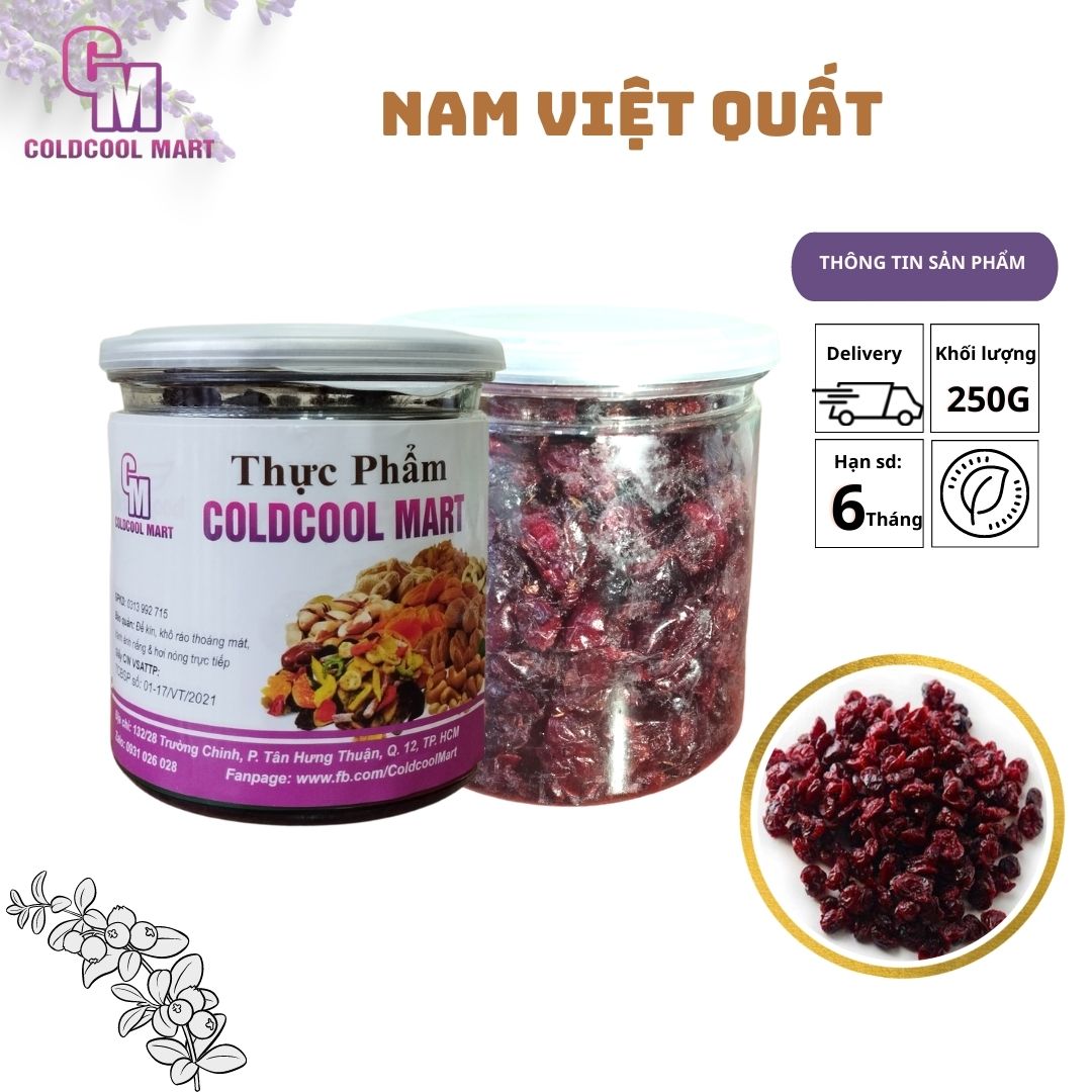 Nam Việt Quất Sấy 250G 2c Mart