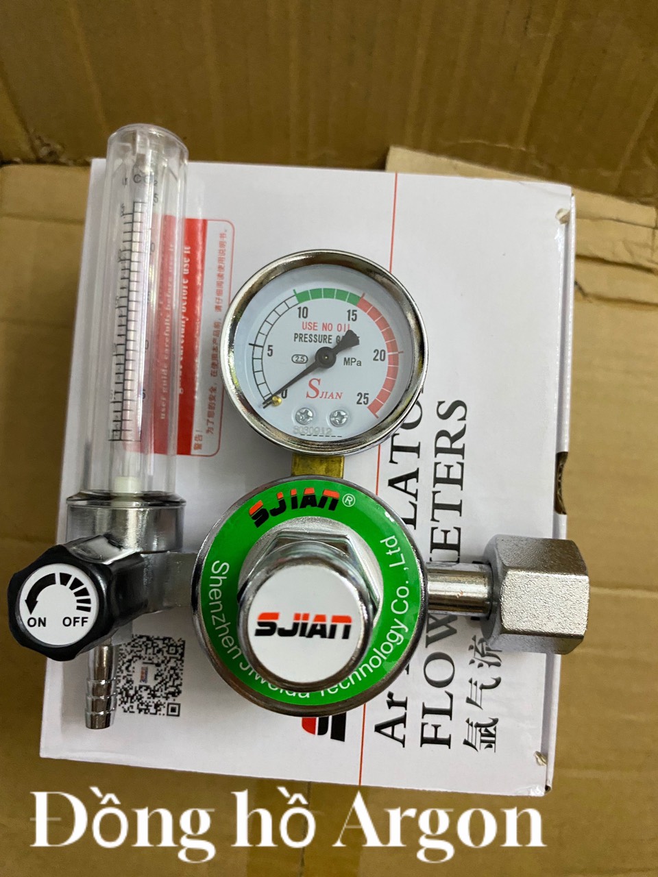 [ Tặng Bộ Công Tắc Tig ] Đồng Hồ Argon AR101 - Van Điều Áp Khí Argon - Phụ Kiện Hàn Tig