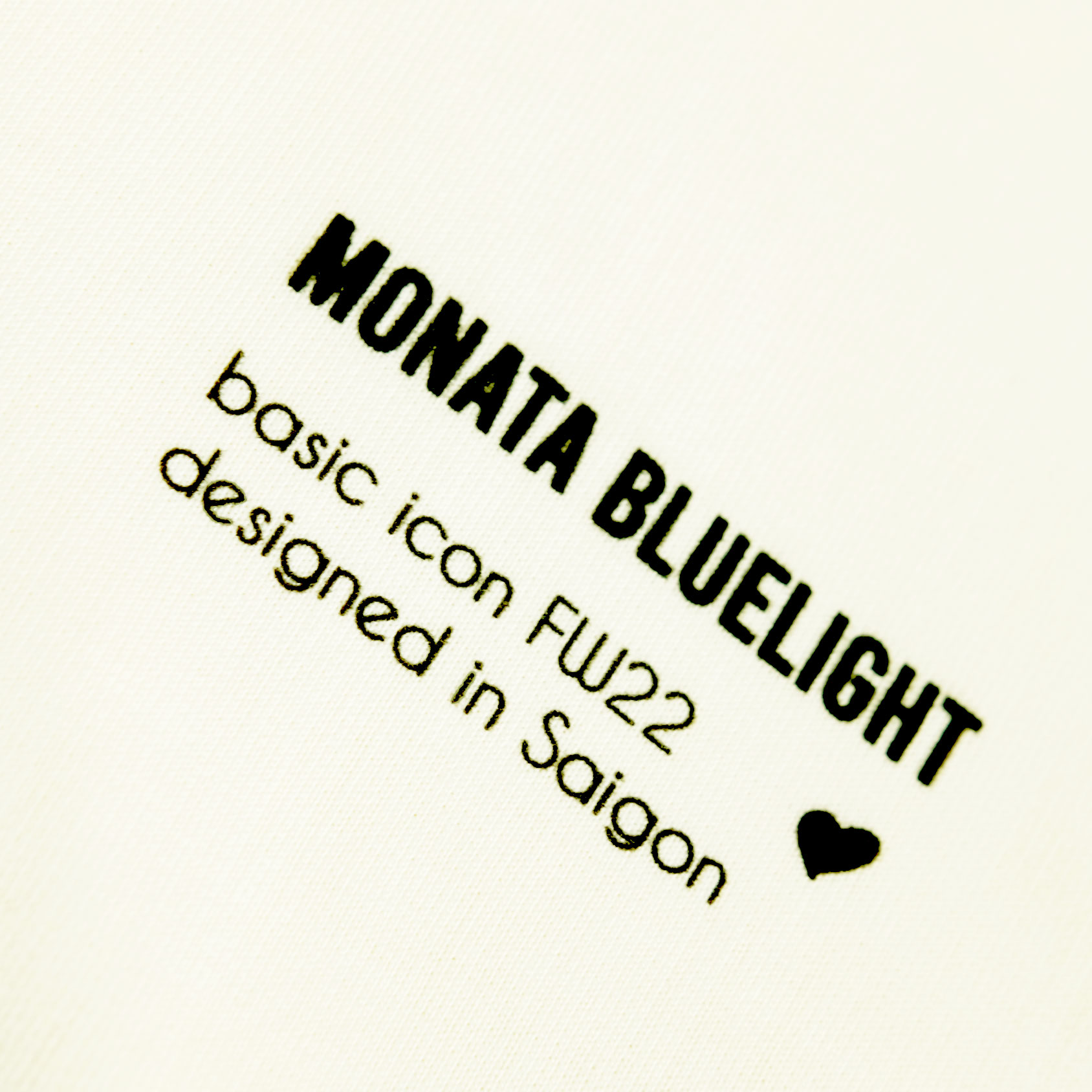 MONATA BLUELIGHT Basic Heart - Áo Hoodie 100% cotton