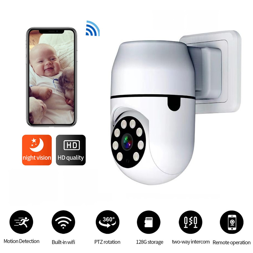 CAMERA IP YOOSEE 360, QUAN SÁT RÕ NGÀY VÀ ĐÊM, Camera IP không dây Yoosee HK212 quay ngày đêm cắm điện trực tiếp tích hợp đèn LED  – Hàng Chính Hãng
