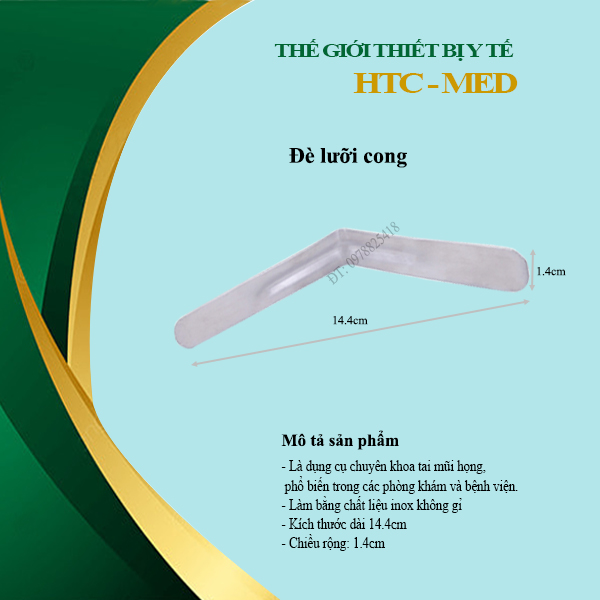 Que đè lưỡi/Đè lưỡi inox, cong, thẳng, đầu tròn, vuông
