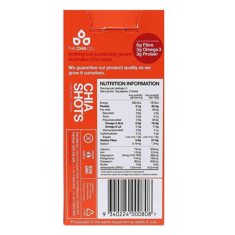 Hạt Chia Úc The Chia Co Shots Trắng và Đen (8g x10 gói)