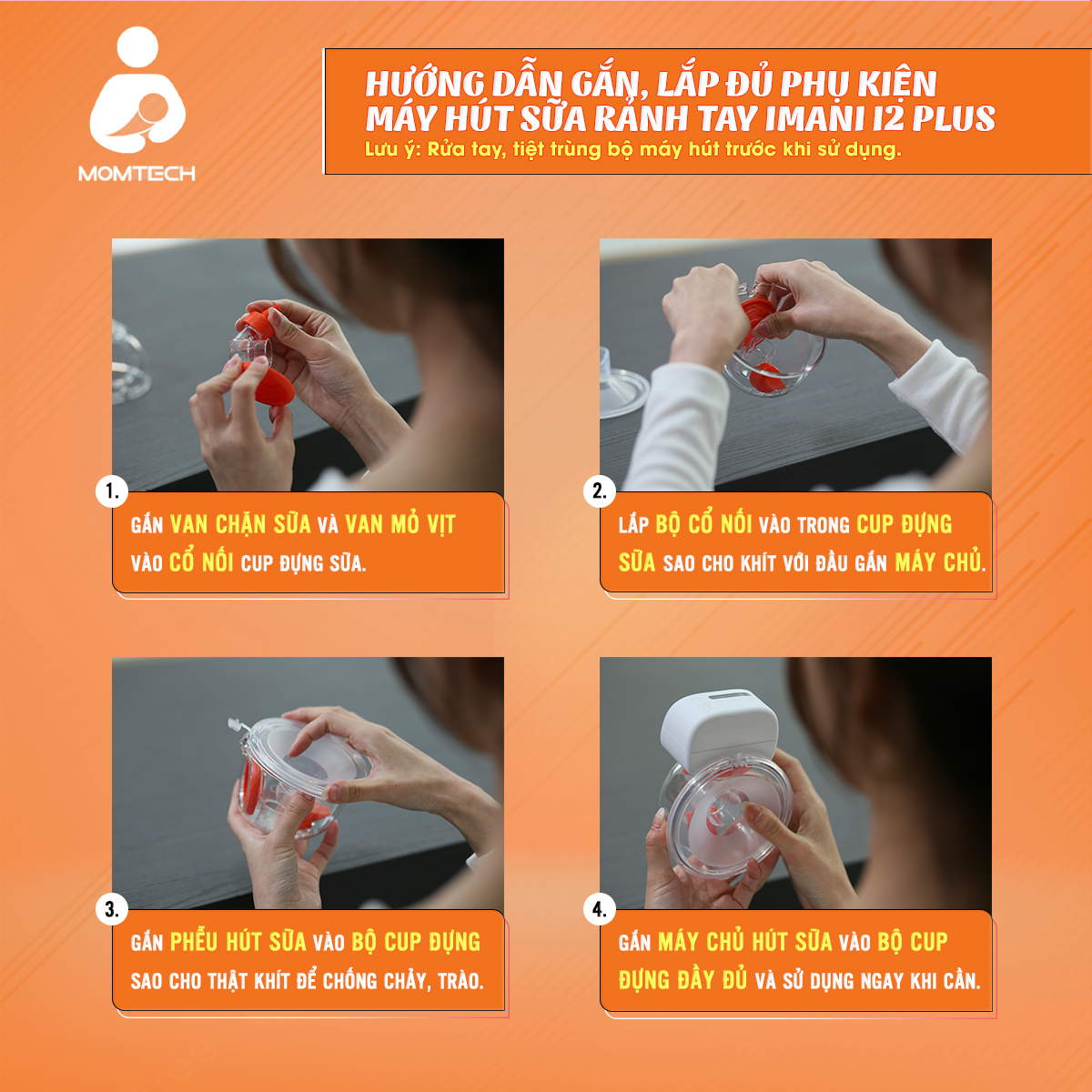 Máy Hút Sữa Không Dây IMANI I2 và I2 PLus Máy Hút Sữa Rảnh Tay 200ml