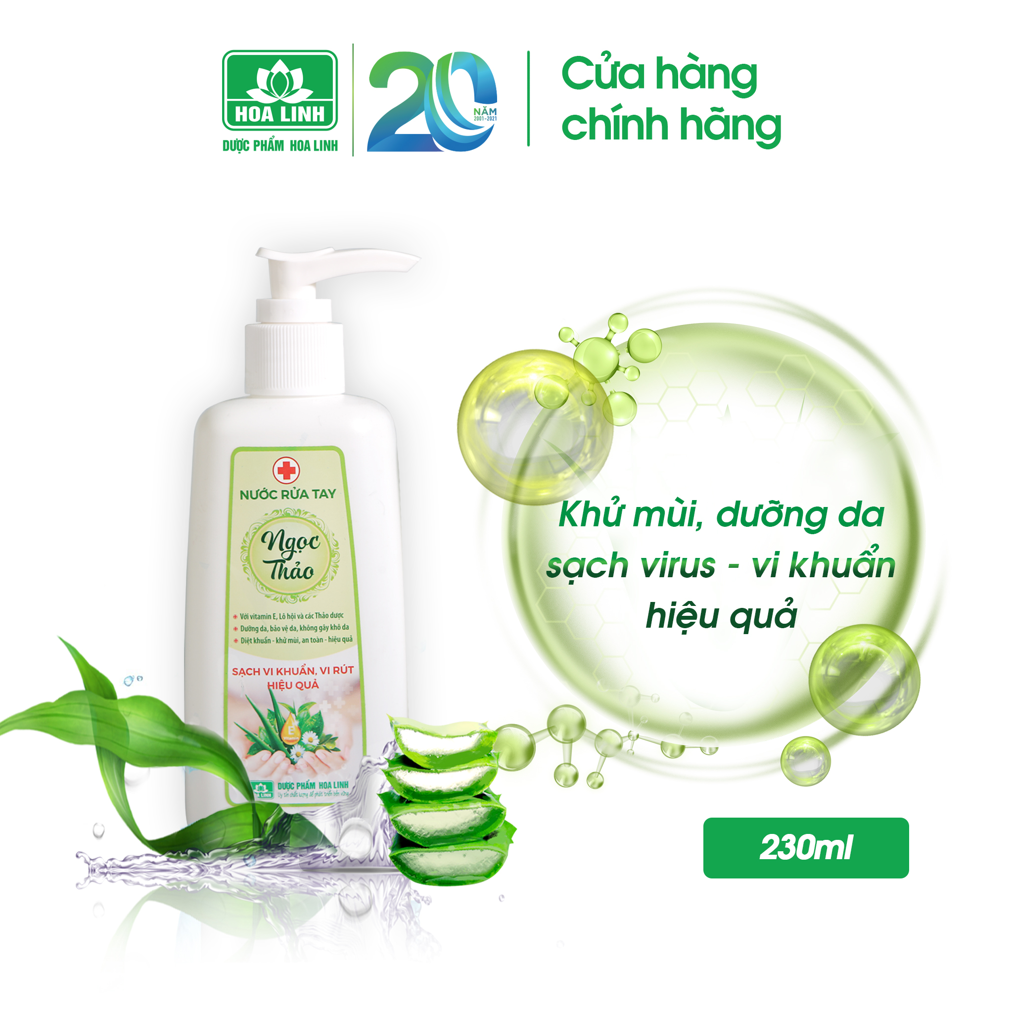 Nước Rửa Tay Thảo Dược Ngọc Thảo 230ml