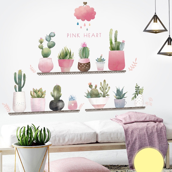 Decal dán tường Chậu cây hồng - C19 - Vivadecal