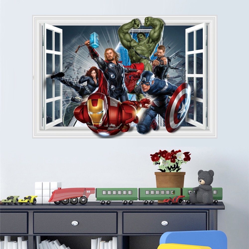 Decal trang trí tường - Cửa sổ những chiến binh anh hùng