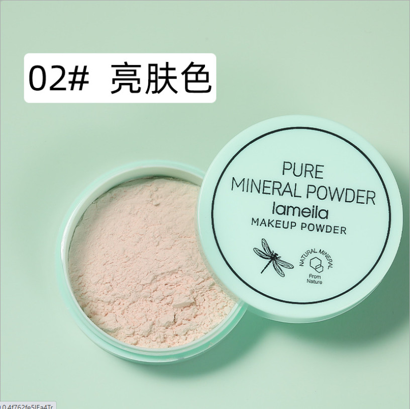 Phấn Phủ Dạng Bột Kiềm Dầu KHOÁNG XANH Pure Mineral 3607 Lameila  che khuyết điểm trang điểm tự nhiên mềm mịn lâu trôi nội địa sỉ rẻ LOSS POWDER WE STORE