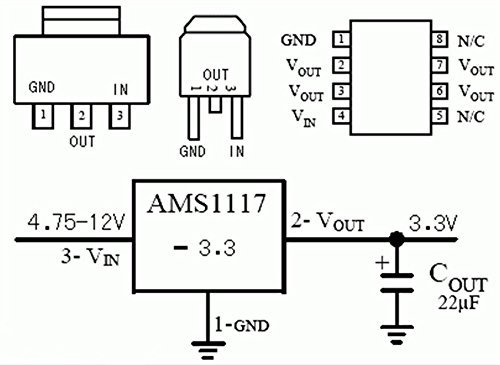 IC AMS1117-3.3V IC ổn áp 3.3V / 5V 1A - Combo 4 con