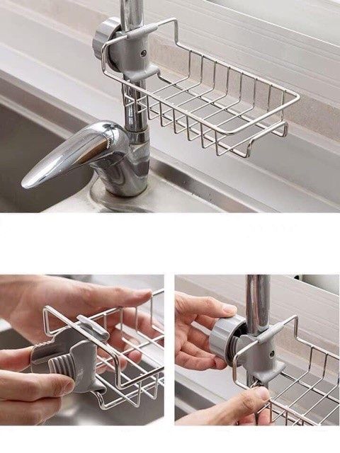 GIÁ INOX TREO VÒI BỒN RỬA BÁT