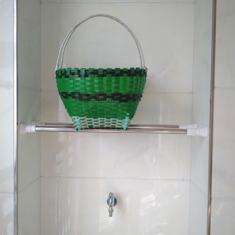 Thanh treo rèm không cần khoan tường chân dài màu trắng TBV1456