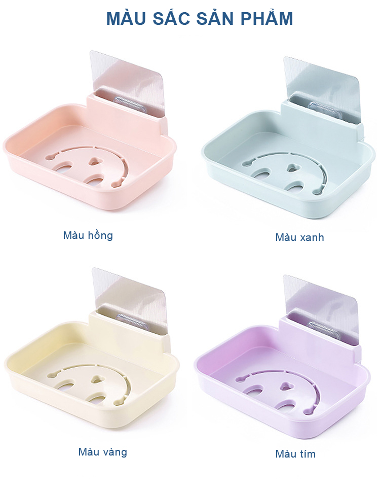Khay để xà bông dán tường hình mặt cười