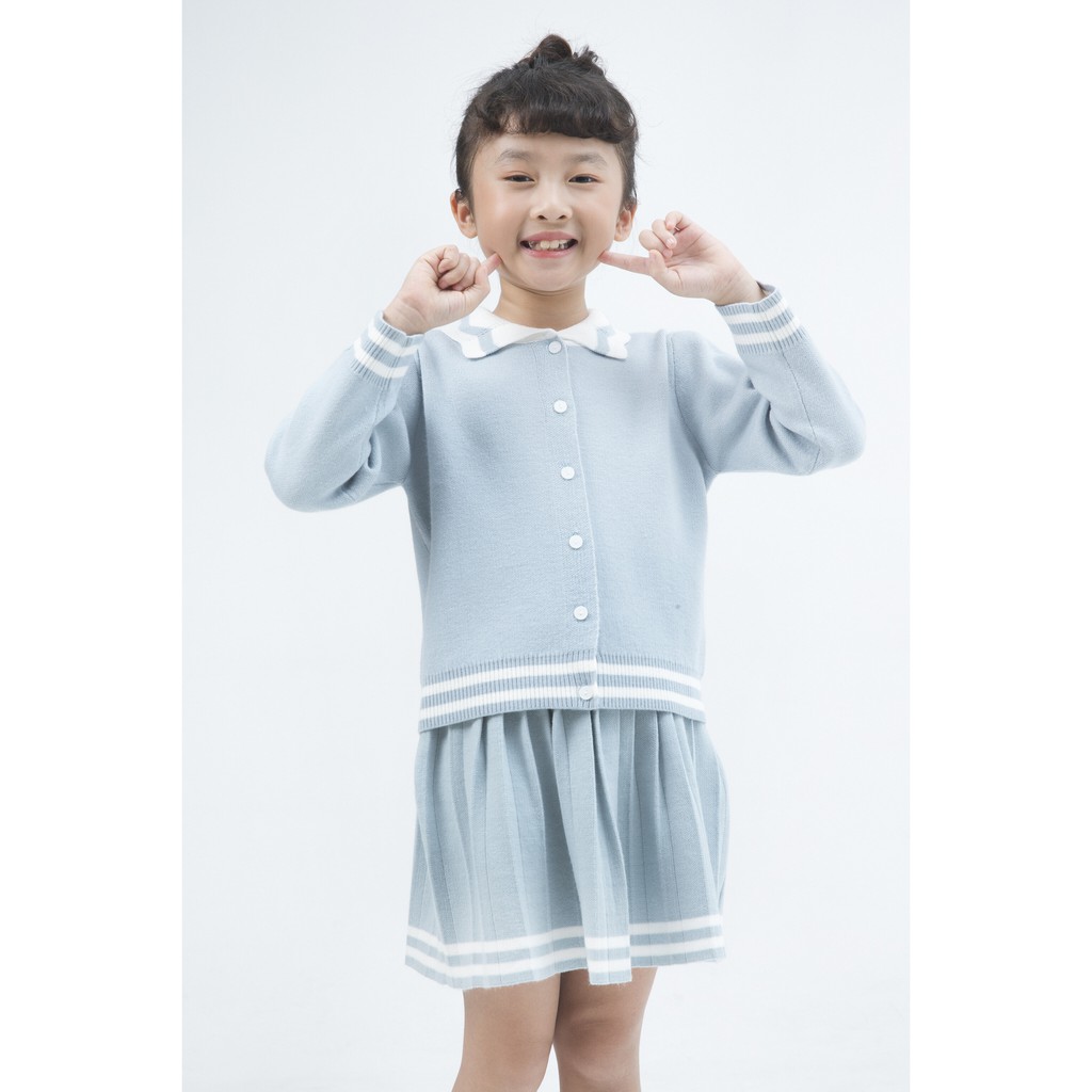 Chân váy len xếp ly bé gái IVY moda MS 30G0285