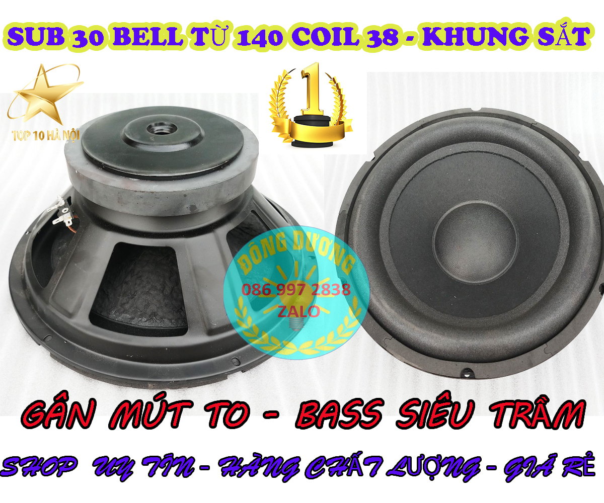 LOA SUB 30 BELL XƯƠNG SẮT TỪ 140MM - GÂN MÚT - TIẾNG SIÊU TRẦM - GIÁ 2 CỦ