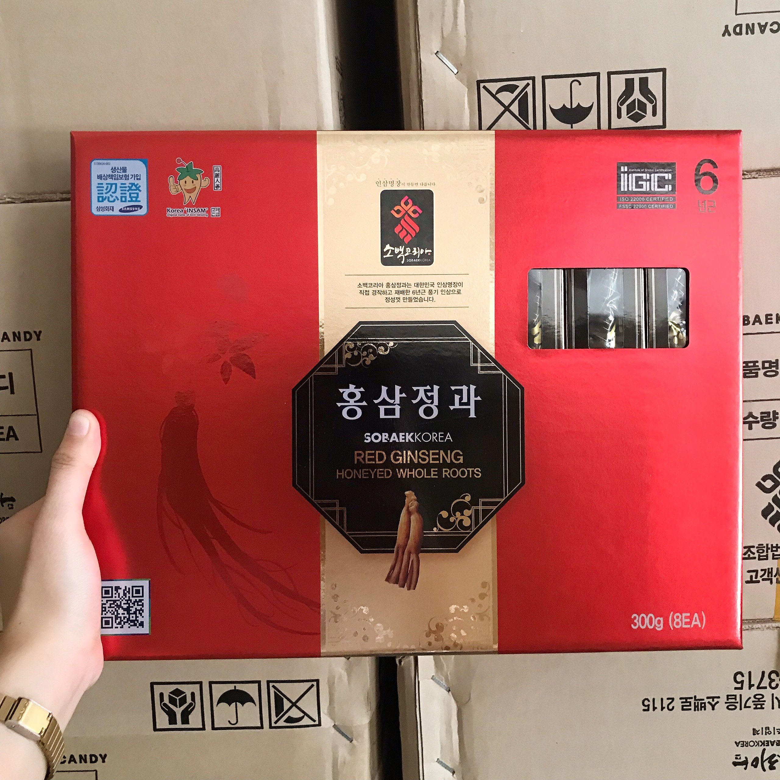 Hồng Sâm Củ Tẩm Mật Ong 300g Sobaek