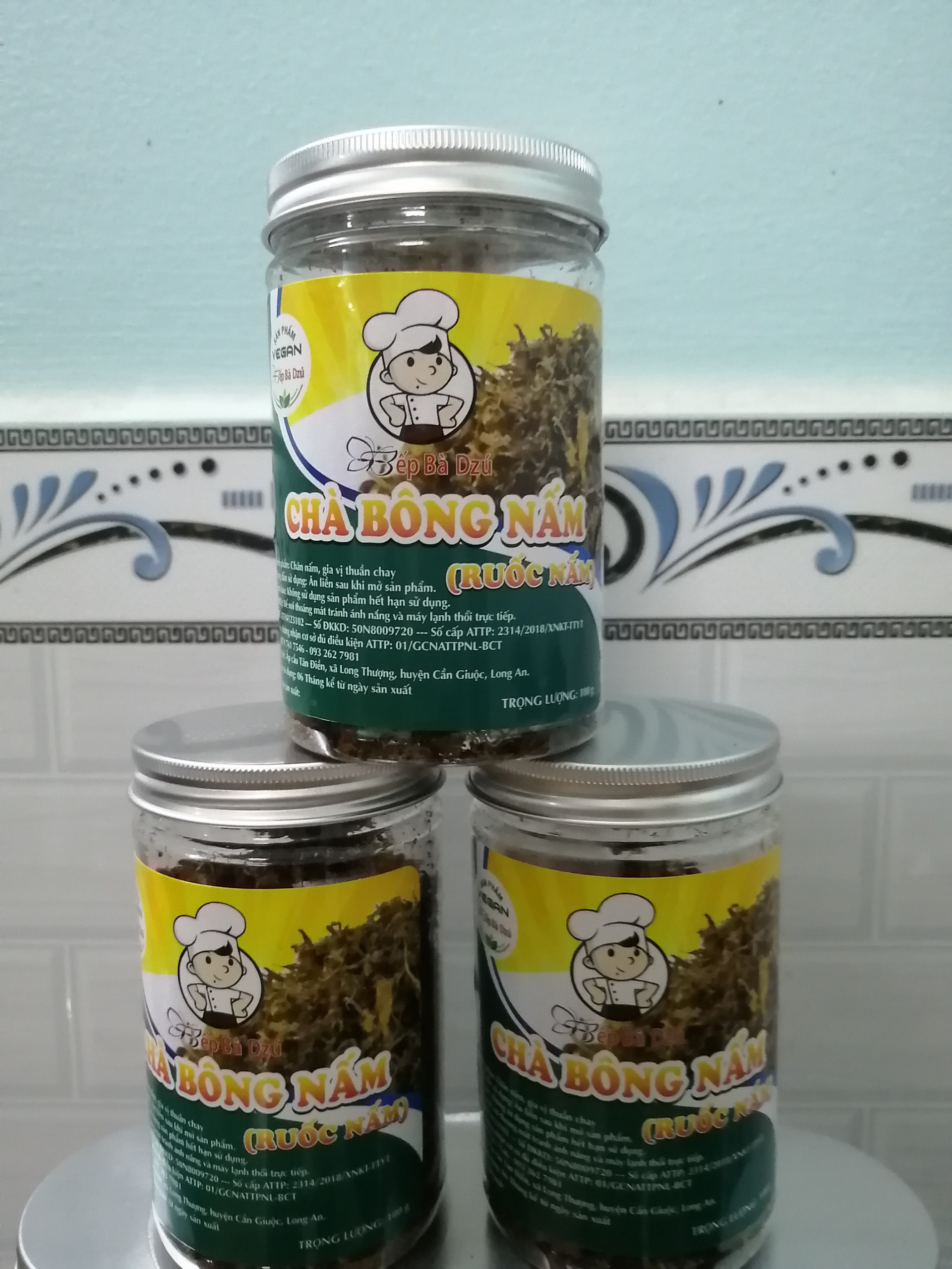 Chà bông (ruốc) nấm thuần chay hộp 100gr