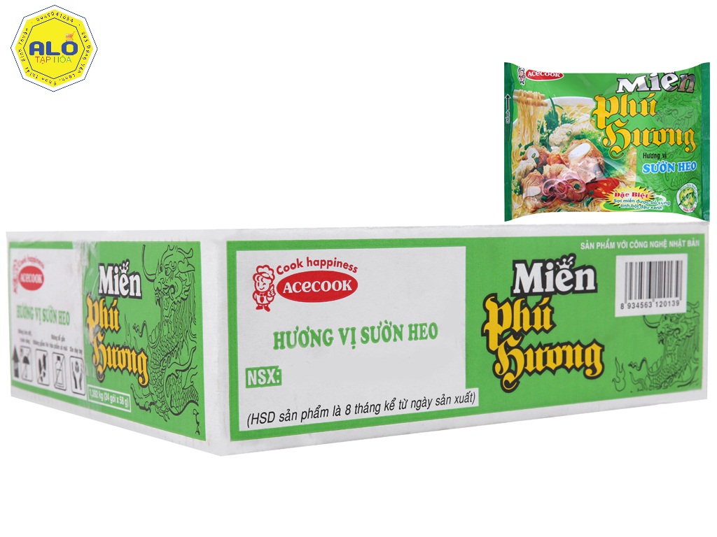 Miến Phú Hương sườn heo-gói 55g (Gói)