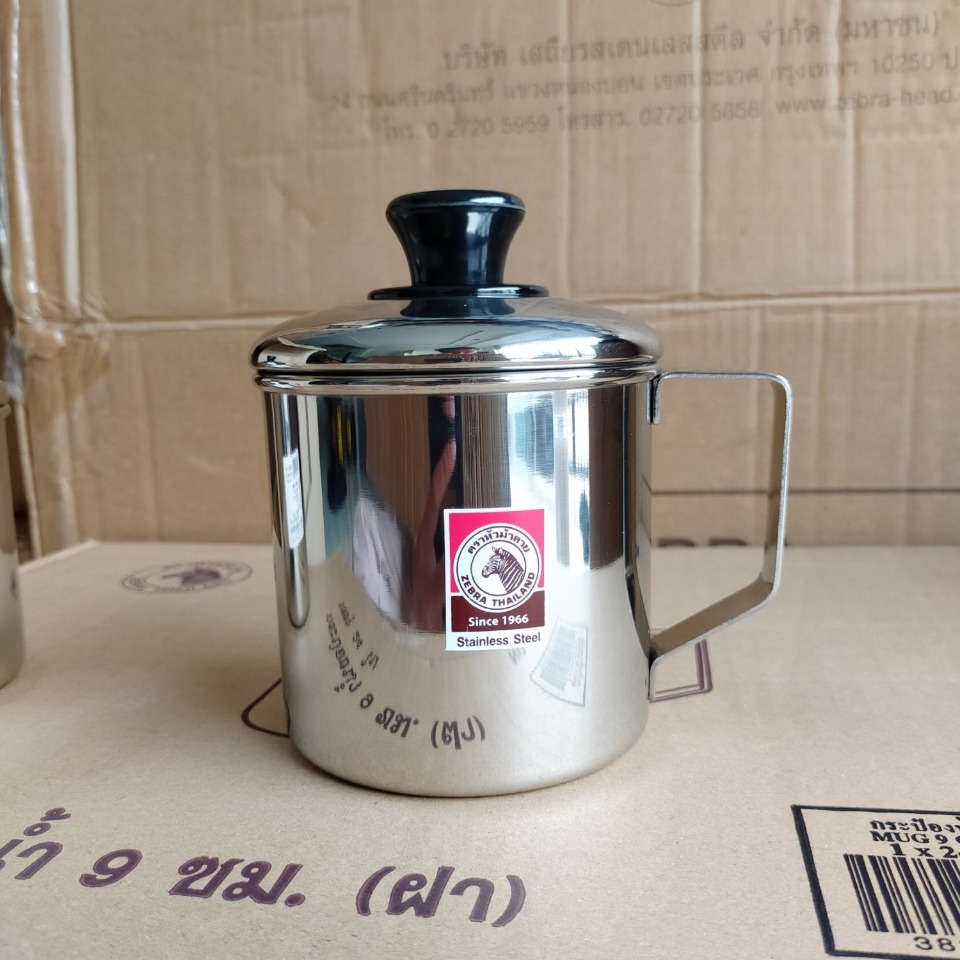 Ca nước Inox có nắp 14cm - 110114 Zebra Thái Lan-2000ml