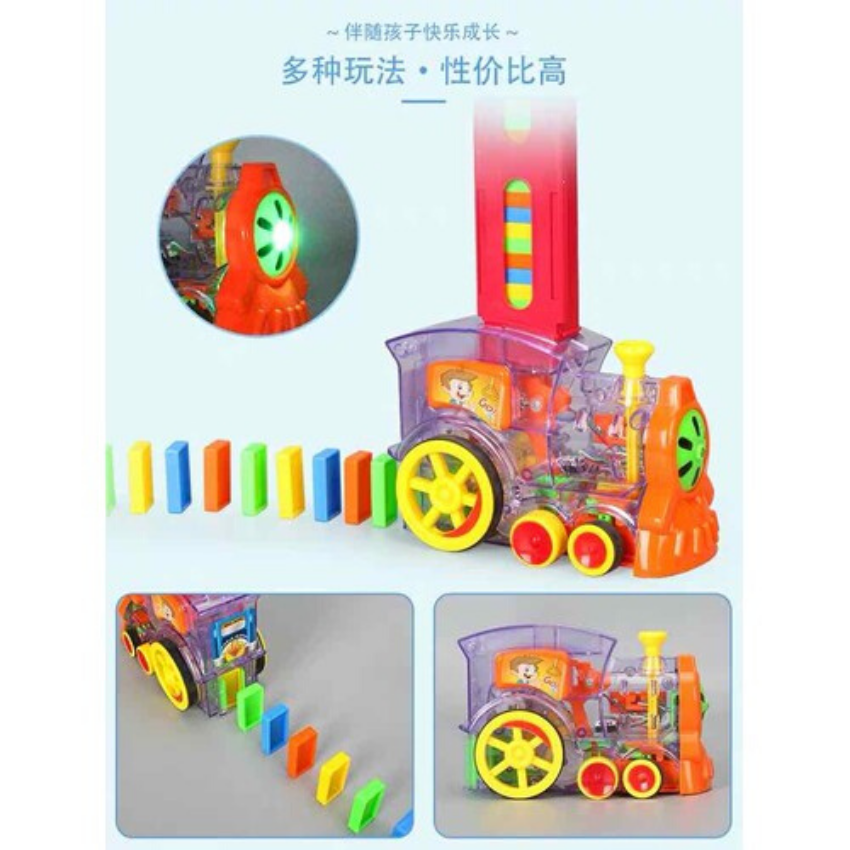 Đồ chơi Xe lửa thông minh thả domino tự động-XLD93399