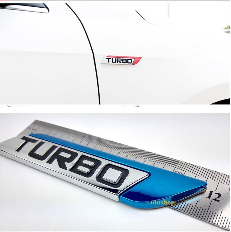 [HCM]Tem chữ TURBO trang trí xe - Model 2