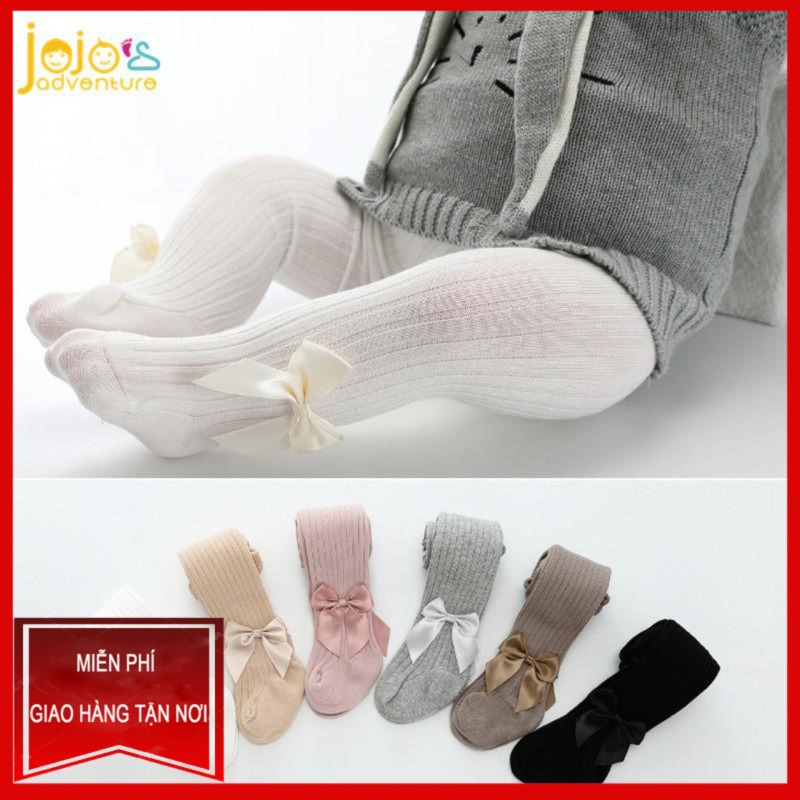 Quần tất bé gái chất liệu cotton dày dặn chi tiết nơ xinh xắn 0-6 tuổi thương hiệu quốc tế- JOJOS ADVENTURE