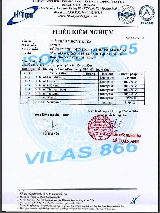 GIẢM CÂN VY VÀ TEA